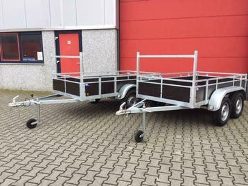 Nieuwe verzwaarde aanhanger. Gratis nieuw res. wiel en COC, Nieuw