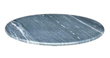 Franse bistrotafel marmer blad gietijzer onderstel 60 cm, Overige materialen, 50 tot 100 cm, Rond, Nieuw