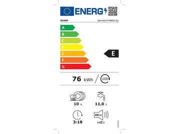Sharp QWNS1CF49EWEU - Vaatwasser 10 couverts - 4 programmas, Witgoed en Apparatuur, Vaatwasmachines, Verzenden, Zo goed als nieuw