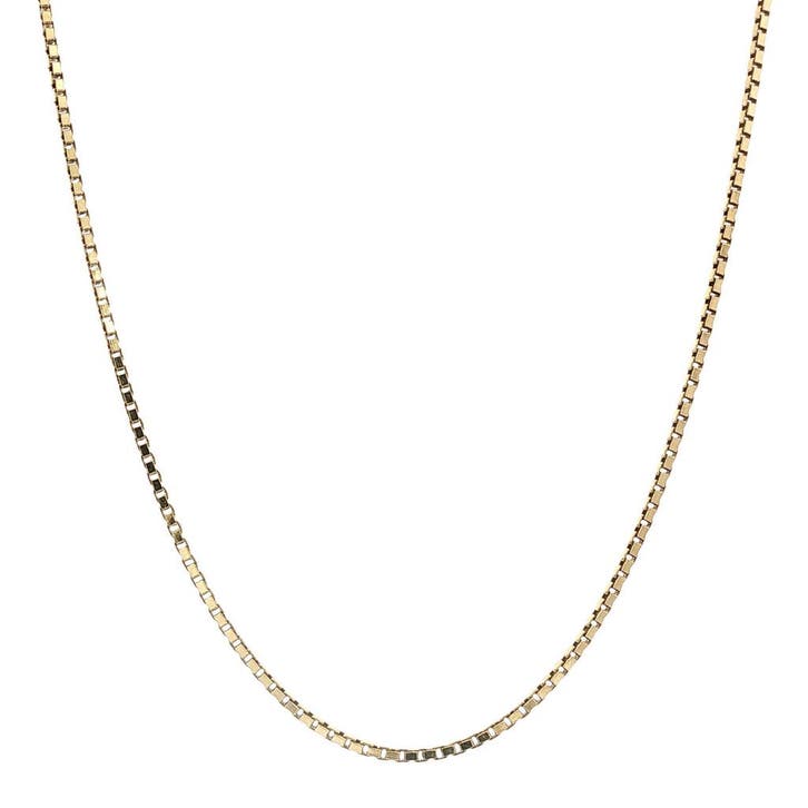 Gouden lengtecollier venetiaan 46 cm 14 karaat, Sieraden, Tassen en Uiterlijk, Kettingen, Goud, Zo goed als nieuw, Verzenden