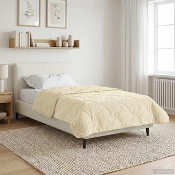 vidaXL Winter Dekbed Crème 135 x 200 cm Microfiber en Teddy, Verzenden, Nieuw