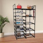 Schoenenrek | Schoenenkast | Opbergkast | 86x31x158 | Zwart, Huis en Inrichting, Kasten | Schoenenkasten, Verzenden, Nieuw
