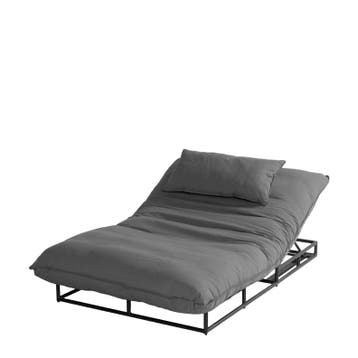 Hartman Emma Ligbed Mid Grey - Ligbedd 196x130x40cm (LxBxH), Nieuw