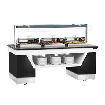 GGM Gastro | Buffet warmhoud BELFAST - 2300mm - met 3 |, Verzenden, Nieuw in verpakking