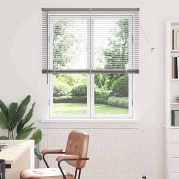 vidaXL Venetiaanse jaloezie zilver 175 x 115 cm 25 mm, Verzenden, Nieuw, Zilver