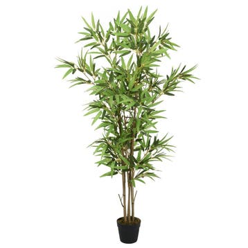 vidaXL Kunstplant bamboe 828 bladeren 150 cm groen, Verzenden, Nieuw