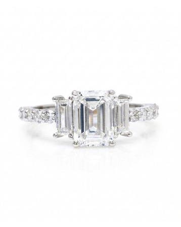 Trouwring - 14 karaat Witgoud - 2.51ct. tw. Diamant