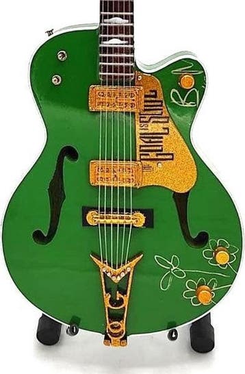 Miniatuur replica Gretsch Irish Falcon gitaar - Bono  - U2, Verzamelen, Ophalen of Verzenden, Nieuw, Pop, Beeldje of Miniatuur