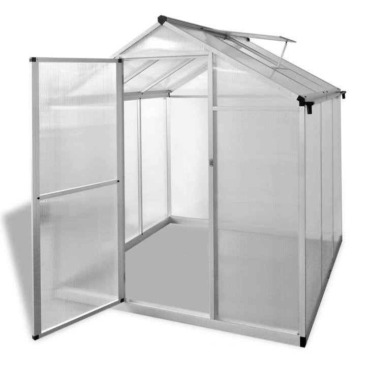 vidaXL Tuinkas 3,46 m² versterkt aluminium, Tuin en Terras, Kassen, Nieuw, Verzenden