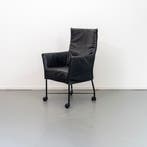 12x Montis Chaplin Stoel Zwart Leer - Zwart/Wiel, Huis en Inrichting, Stoelen, Ophalen, Zo goed als nieuw, Zwart, Leer
