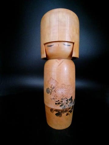 Beeldje - Prachtige Vintage Ssaku Kokeshi Pop door Prime