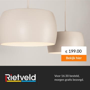 Rietveld-Hanglampen-Beige, Zand-Metaal, Aluminium, Verzenden, Nieuw