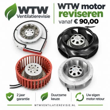 WTW motor reviseren – Zehnder Stork Brink Orcon – vanaf €90, Zo goed als nieuw, Ventilator