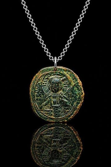Byzantijns Brons Het Heilige Medaillon Devotionele, Sieraden, Tassen en Uiterlijk, Antieke sieraden