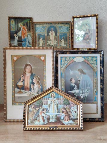 Themacollectie - Antieke Religieuze Prenten in Antieke, Antiek en Kunst