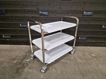 Serveerwagen | Maxima | 3 niveaus | RVS | horeca, Nieuw in verpakking, Transport en Opslag