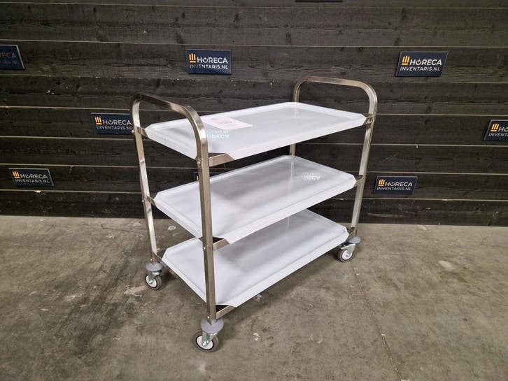 Serveerwagen | 3 niveaus | RVS, Zakelijke goederen, Horeca | Keukenapparatuur, Nieuw in verpakking, Transport en Opslag