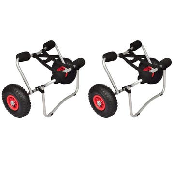 vidaXL Kayaktrolleys 2 st aluminium, Verzenden, Nieuw