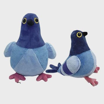 Pluche Duif Knuffel - 17cm & 27cm Blauwe Vogel Speelgoed & D
