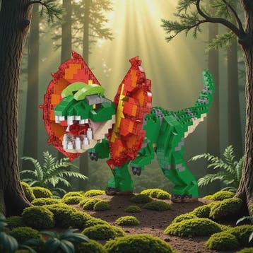Dinosaurus Bouwstenen Speelgoed - Stegosaurus & T-Rex Micro, Verzenden, Nieuw