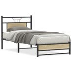 vidaXL Bedframe zonder matras hout sonoma eikenkleurig, Eenpersoons, Bruin, Verzenden, Nieuw