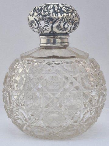 Parfumfles - Kristal - Groot sterlingzilver