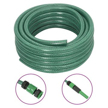 vidaXL Tuinslang met koppelingsset 0,5 20 m PVC groen, Verzenden, Nieuw