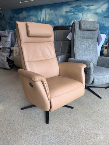 sta op stoel relax fauteuil relaxfauteuil staopstoel, Verzenden, Zo goed als nieuw, Leer, Gratis bezorging regio Utrecht 