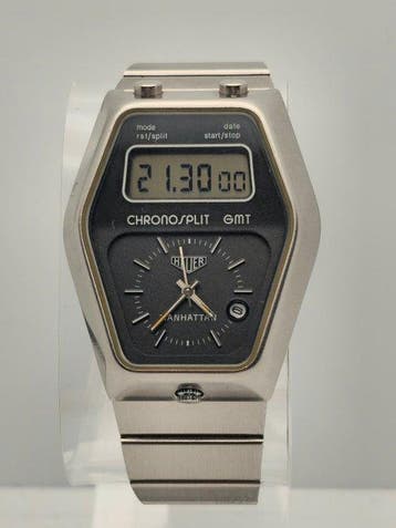 Heuer - Proto-Rio - MANHATTAN CHRONOSPLIT GMT - Zonder