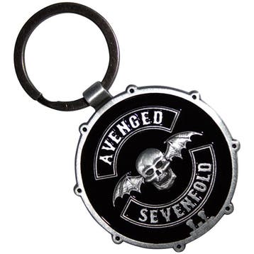 Avenged Sevenfold Deathbat Crest Drum Double Sided Keychain, Ophalen of Verzenden, Nieuw, Gebruiksvoorwerp