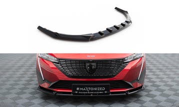 Voorspoiler V.2 Peugeot 308 Mk3 Maxton Glans Zwart, Ophalen of Verzenden, Nieuw