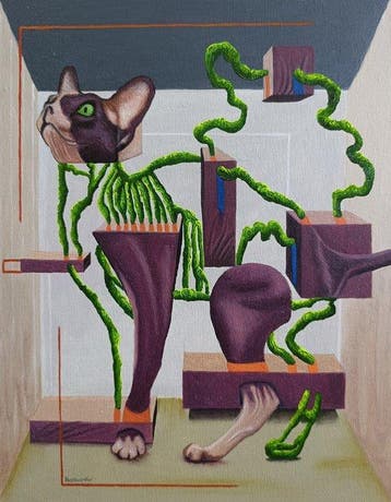 Paco Guzmán - Gato encerrado 2 - No reserve, Antiek en Kunst
