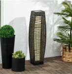 Rotan Solar Tuinlamp – LED Buitenlamp Synthetisch Rotan 78 c, Verzenden, Nieuw