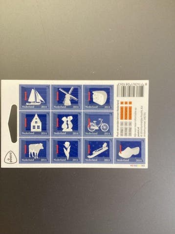 Nederland 2014/2014 - Hangblokje/velletje met productiefout,, Gestempeld