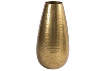 Elegante Vaas ORIENT 50cm goud in Grid Hammerschlag Design -, Huis en Inrichting, Ophalen of Verzenden, Nieuw
