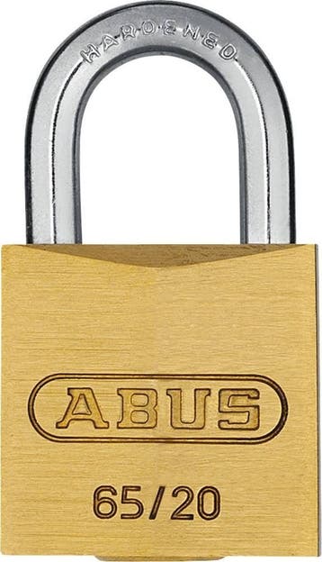 Abus hangslot 65/20 messing, Verzenden, Nieuw