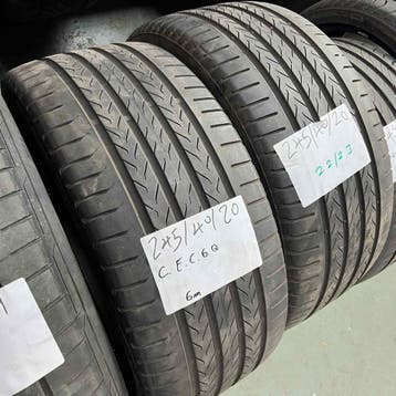2 x Continental EcoContact 6 245-40-20 Zomerbanden 6mm, Ophalen of Verzenden, Band(en), Personenwagen, 20 inch