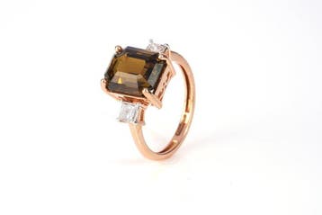 Ring - 18 karaat Geel goud - 6.05ct. tw. Chrysoberil -, Nieuw