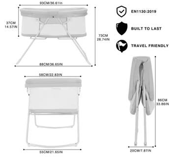 Opvouwbare 2-in-1 Babywieg met Schommelfunctie, Verzenden, Nieuw