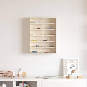 vidaXL Muurdisplaykast met plank Beige 40 x 8,5 x 54 cm, Huis en Inrichting, Woonaccessoires | Wandplanken en Boekenplanken, Verzenden
