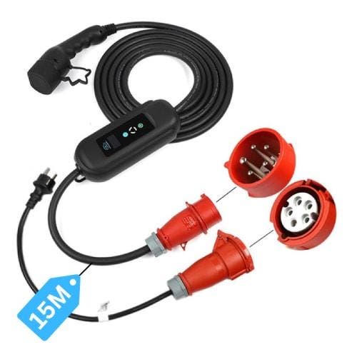 Mobiele Thuislader 11 kW - Type 2 16A 3-fase 11 kW (230v), Auto diversen, Laadpalen, Ophalen of Verzenden