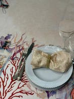 Tafelkleed met kustthema voor grote tafels, mediterrane