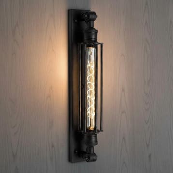 Wandlamp Astor Antiek Zwart Binnenverlichting Wandlampen, Verzenden, Nieuw, Overige materialen