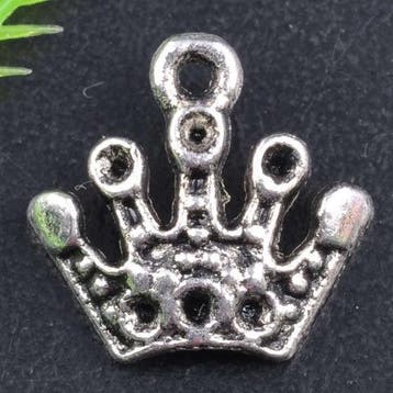 6 x Tibetaans zilveren kroontje 12mm x 12mm (Kroon bedels), Ophalen of Verzenden, Nieuw, Kraal