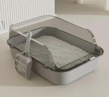 Semi-Gesloten Kattenbak met Hoge Randen - Spatwaterdicht en, Verzenden, Nieuw