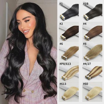 Remy Tape-in Hair Extensions - 100% Echt Menselijk Haar, Nat, Verzenden, Nieuw