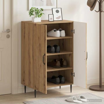 vidaXL Schoenenkast HAARLEM 59,5 x 39,5 x 89,5 cm Bewerkt, Verzenden, Nieuw