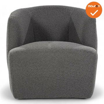 Roma Fauteuil - Antraciet (Design meubilair), Vergader- of Presentatieruimte, Ophalen of Verzenden, Nieuw zonder verpakking, Stoel