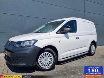Zakelijke lease - Volkswagen Caddy 2.0 TDI Airco Carplay, Gebruikt, Euro 6, Parkeerassistent, Wit