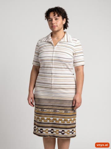 St Michael Casual jurken Dames maat XL White with brown and, Ophalen of Verzenden, Nieuw